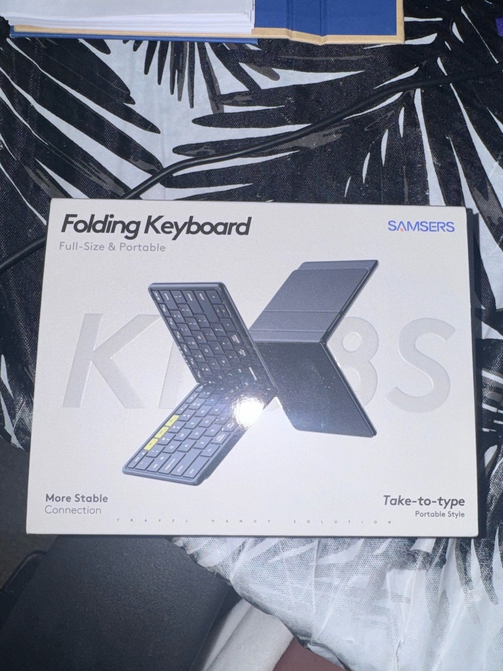 Folding Keyboard - Black - Full-Size Portable
